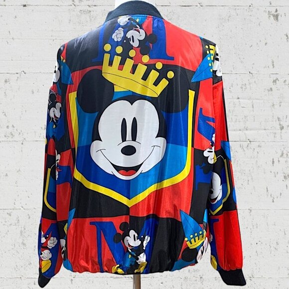 Walt Disney Mickey Mouse Bomber Jacket Vintage 90’s Large - Picture 5 of 13